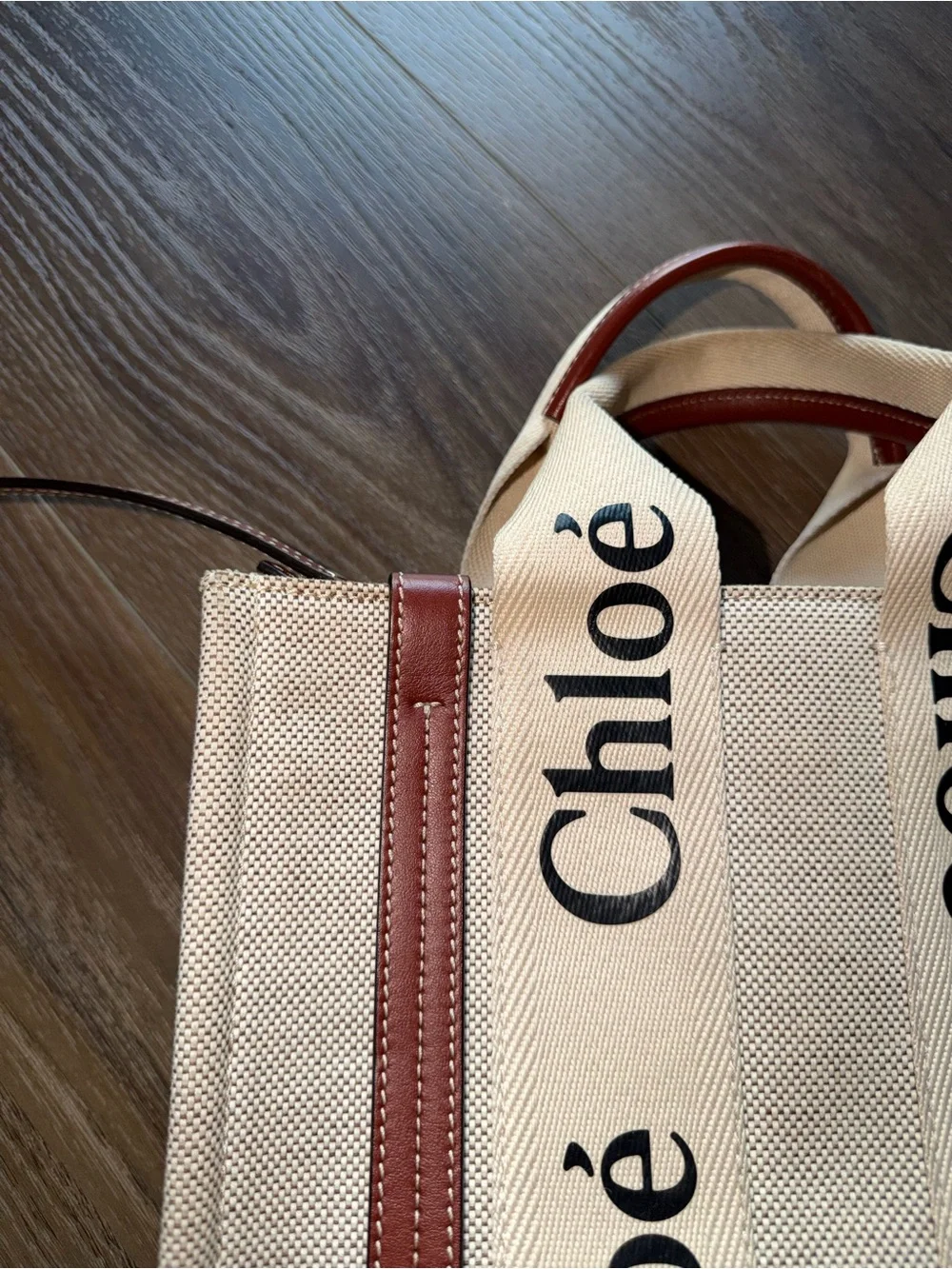 Chloe Woody Small Logo Tote
